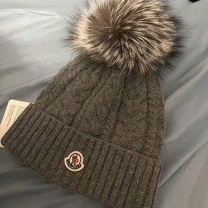 Brand new never worn 100 percent authentic Moncler fur Beenie